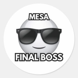 Adesivo Mesa Final Boss Cool Emoji Sticker