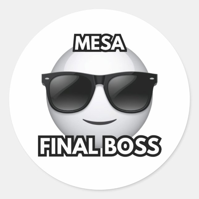 Adesivo Mesa Final Boss Cool Emoji Sticker (Frente)