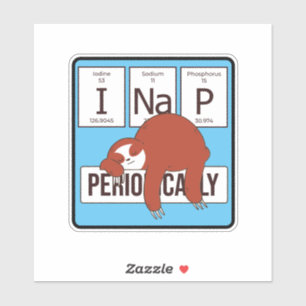 ADESIVO MESA PERIÓDICA SLOTH I NAP PERIODICALMENTE