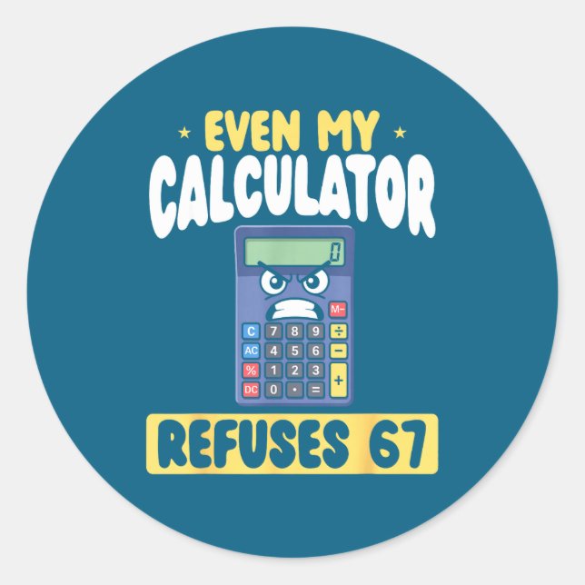 Adesivo Mesmo Calculadora Recusa 67 Matemática (Frente)