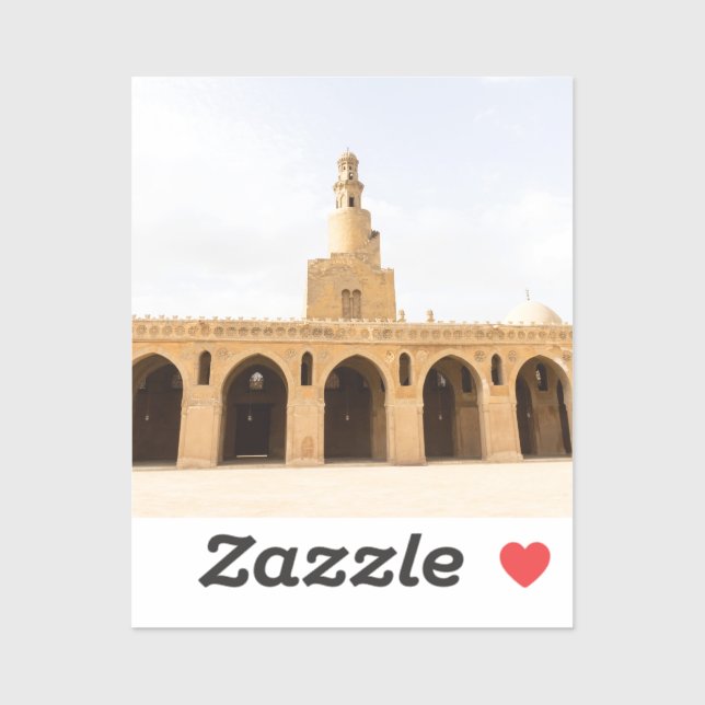 Adesivo mesquita ibn tulun no Cairo, Egito (Folha)