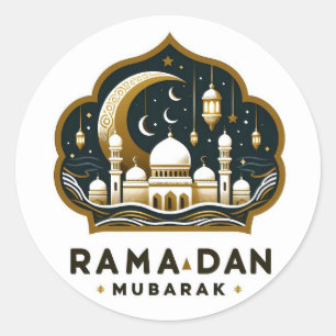 Adesivo Mesquita Ramadan Mubarak e Lanternas