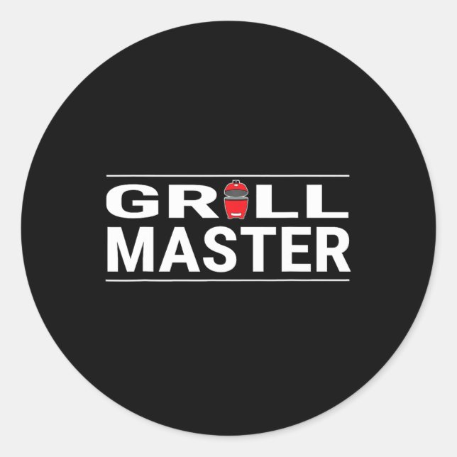 Adesivo Mestre da Grelha Estilo Kamado Churrasco Pitmaster (Frente)