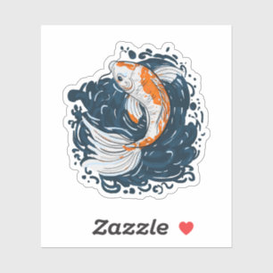 Adesivo Mestre de flexão de água de Koi Fish