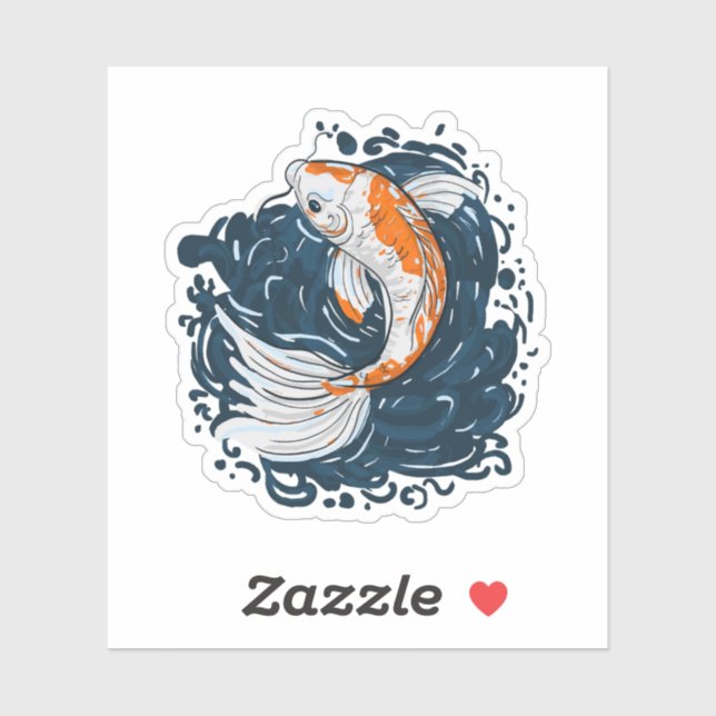 Adesivo Mestre de flexão de água de Koi Fish (Folha)