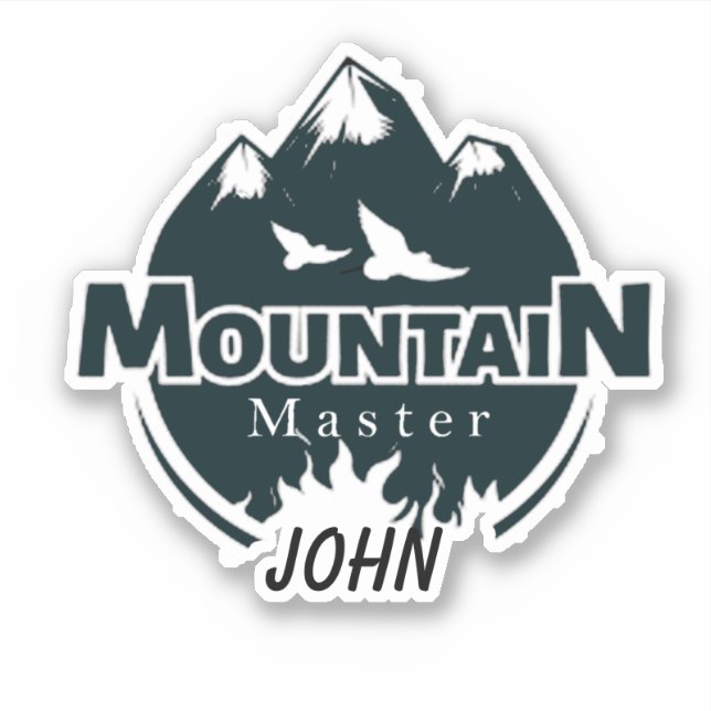 Adesivo Mestre de montanha personalizado (Frente)