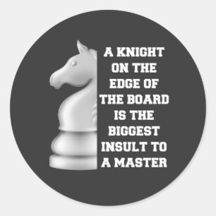 Adesivo Mestre de Sabedoria de Estratégia de Xadrez do Cav