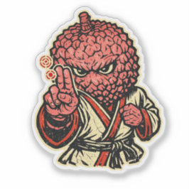 Adesivo Mestre do Ponto de Pressão do Litchi — Luta Retro 