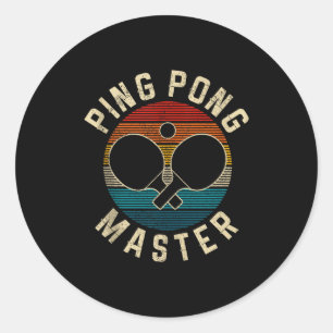 Adesivo Mestre Ng Ng Tênis de Mesa Vintage Jogador Diverti