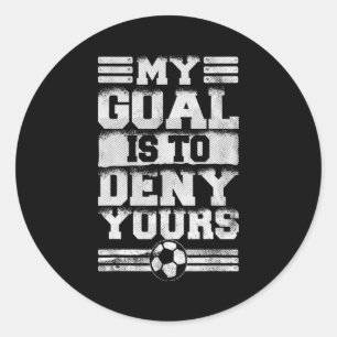 Adesivo Meta Vintage É Negar o Seu Objetivo Retro Futebol