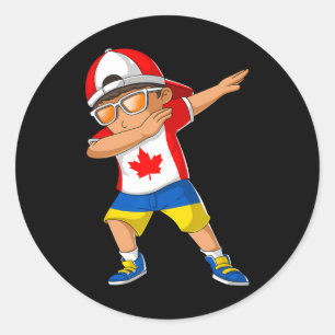 Adesivo Metade Canadense Metade Ucraniano Rapaz Canadá Ucr