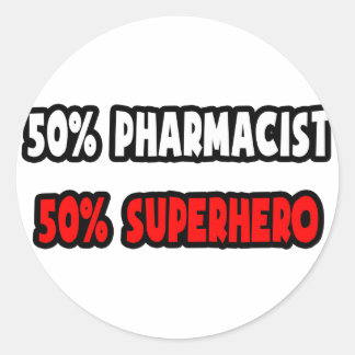 Adesivo Metade de Farmacêutico... Half Superherói