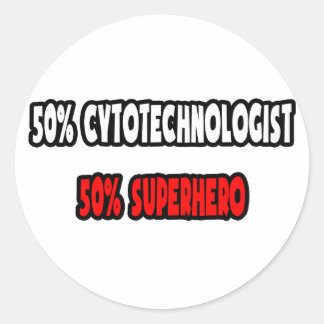 Adesivo Metade do Citotecnólogo... Half Superherói
