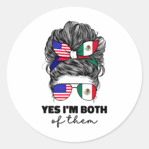 Adesivo Metade Mexicano E Americano México América Bandeir