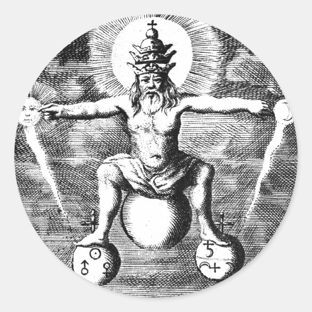 Adesivo Metamorfose de metais na alquimia (Frente)