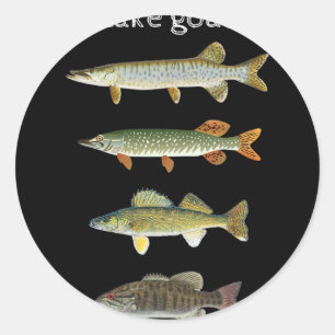 Adesivo Metas do Lago Pesca Musky Pike Walleye Boca Pequen