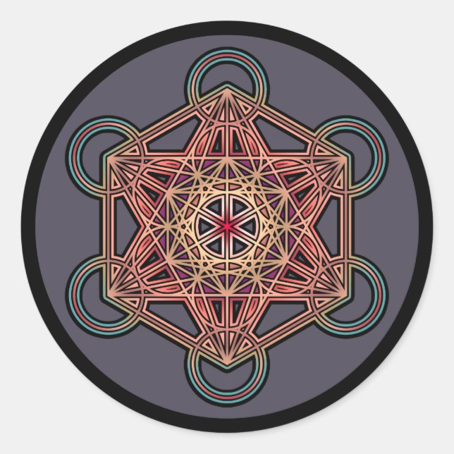 Adesivo metatron-cube-mandala-4 (Frente)