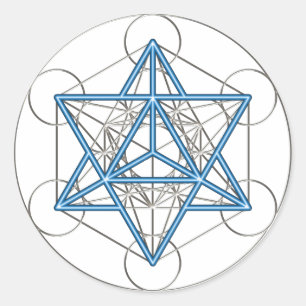 Adesivo Metatrons cubo - Merkaba estrela Tetraeder -