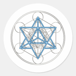 Adesivo Metatrons cubo - Merkaba estrela Tetraeder -