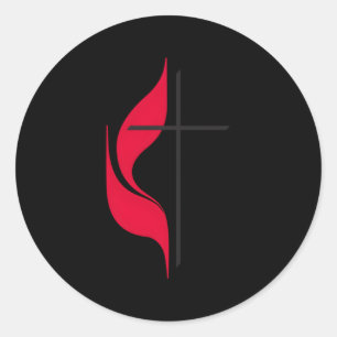 Adesivo Methodist Cross Flag Christian Methodista Protesta