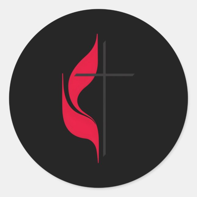 Adesivo Methodist Cross Flag Christian Methodista Protesta (Frente)