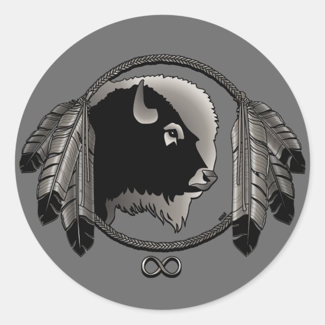 Adesivo Metis Art Stickers Nativos Buffalo (Frente)