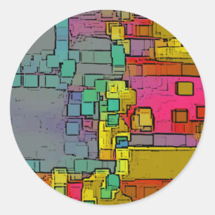 Adesivo "Metrô" Arte Geométrica