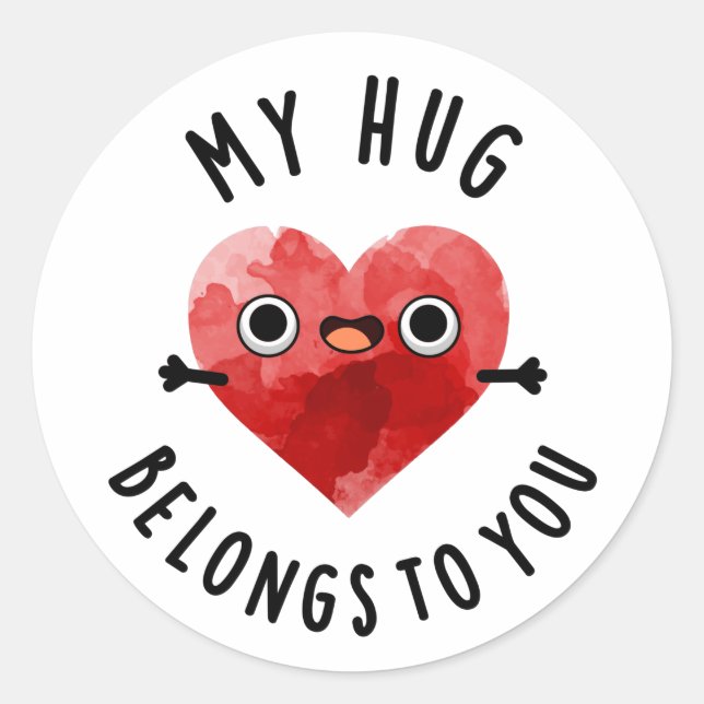 Adesivo Meu Abraço Pertence A Você, Engraçada Arma (Frente)