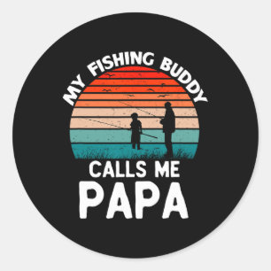 Adesivo Meu amigo de pesca me chama de Papa Retro Vintage