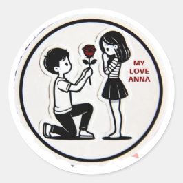 Adesivo Meu amor pelo nome romântico