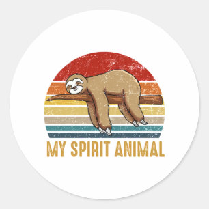 Adesivo Meu animal espiritual Sloth Dormindo