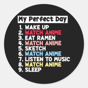 Adesivo Meu Anime De Dia Perfeito Merch Cute Para Adolesce