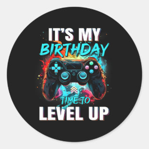 Adesivo Meu Aniversário, Hora De Aproximar O Jogo De Vídeo
