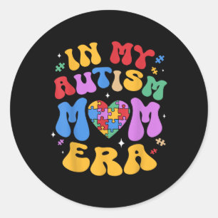 Adesivo Meu Autismo Mãe Autismo Sensibilização Groovy Retr