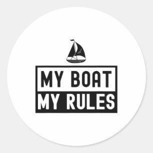 Adesivo Meu Barco Minhas Regras Iate Capitao Barco 