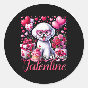 Adesivo Meu Bichon Frise é meu namorado Amantes de cães Bi