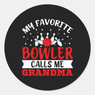 Adesivo Meu Bowler Favorito Me Chama Avó Boliches Engraçad