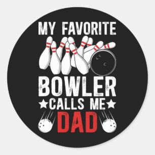 Adesivo Meu Bowler Favorito Me Chama De Pai De Boliche De
