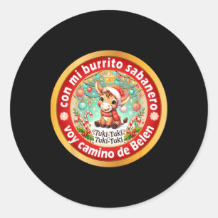 Adesivo Meu Burrito Saneador Burro de Natal Mexicano Espan