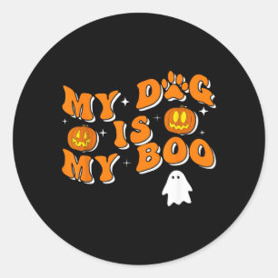 Adesivo Meu Cachorro É Meu Boo Groovy Fantasma Cachorro Ha