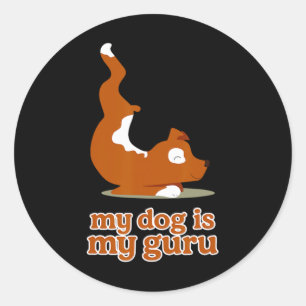 Adesivo Meu Cachorro É Meu Guru Design De Ioga De Cachorro