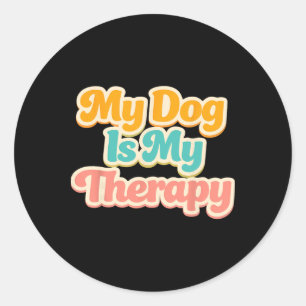 Adesivo Meu Cachorro é Minha Terapia Humor de Pet Divertid