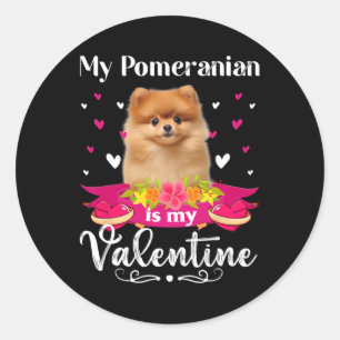 Adesivo Meu cachorro Pomerânia é meu amante no Dia dos Nam