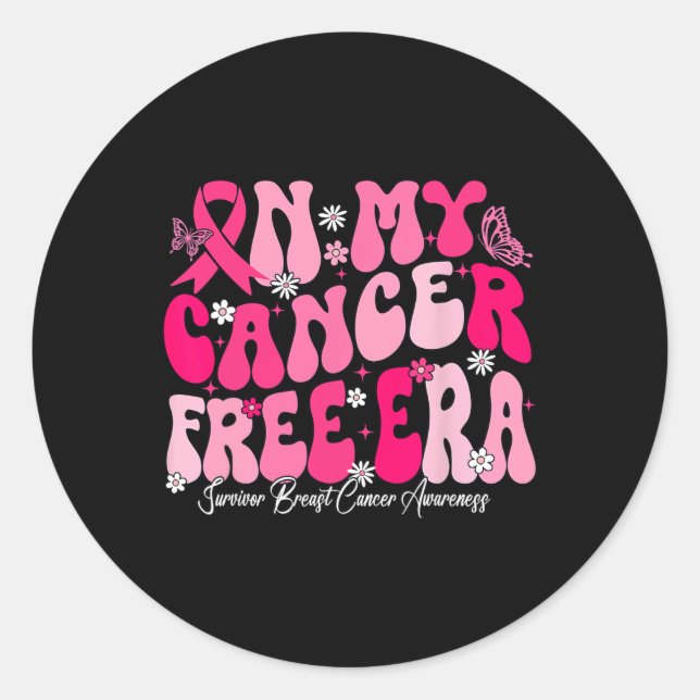 Adesivo Meu Cancer Livre Era Sobrevivente do Cancer da Mam (Frente)