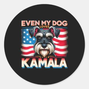 Adesivo Meu Cão ama Kamala Usa Flag Kamala Harris Dog Lov