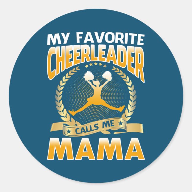 Adesivo Meu Cheerleader Favorito Me Chama Mamãe (Frente)