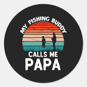 Adesivo Meu Companheiro de Pesca Me Chama de Papai Retro V