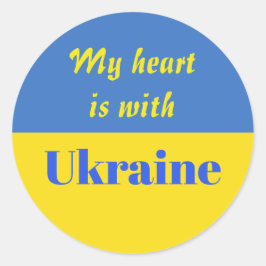 Adesivo Meu coração está com a Ucrânia