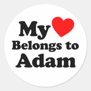 Adesivo Meu Coração Pertence a Adam