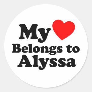 Adesivo Meu coração pertence a Alyssa